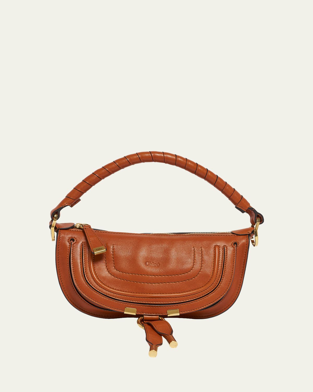 Chloe Marcie Mini Saddle Shoulder Bag in Leather