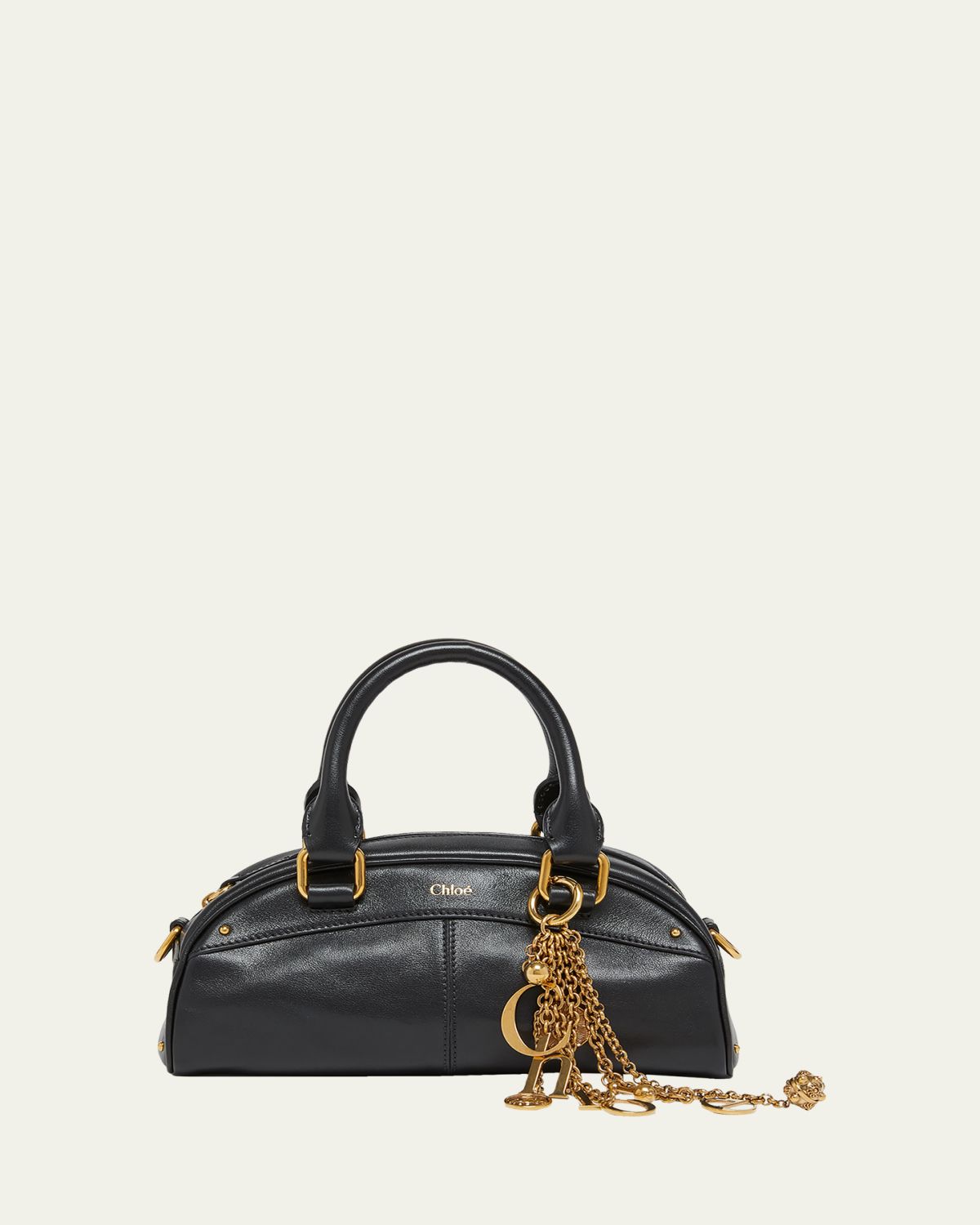 Chloe Small Bowling Top-Handle Bag in Leather