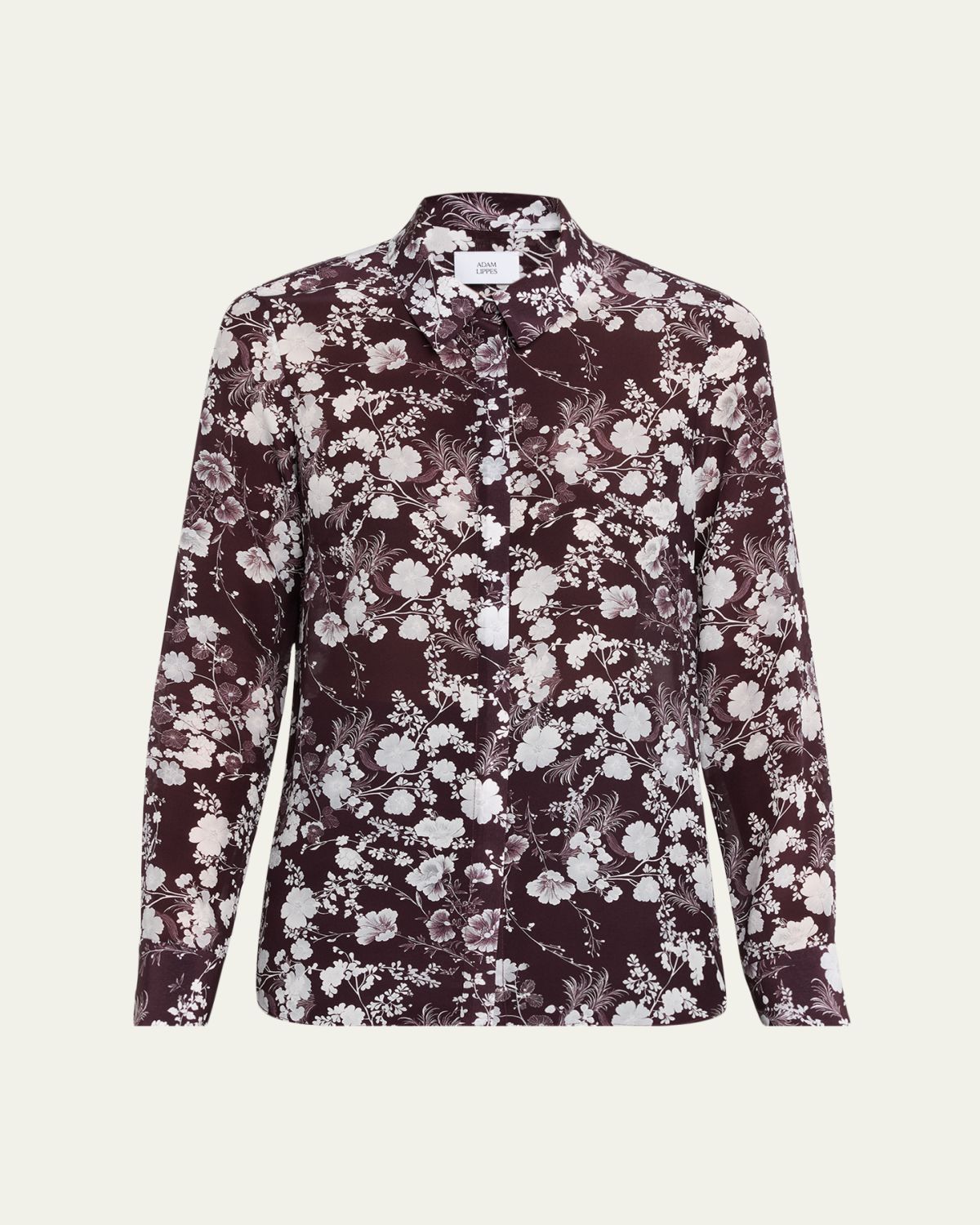 Adam Lippes Mathias Floral Silk Button-Down Shirt