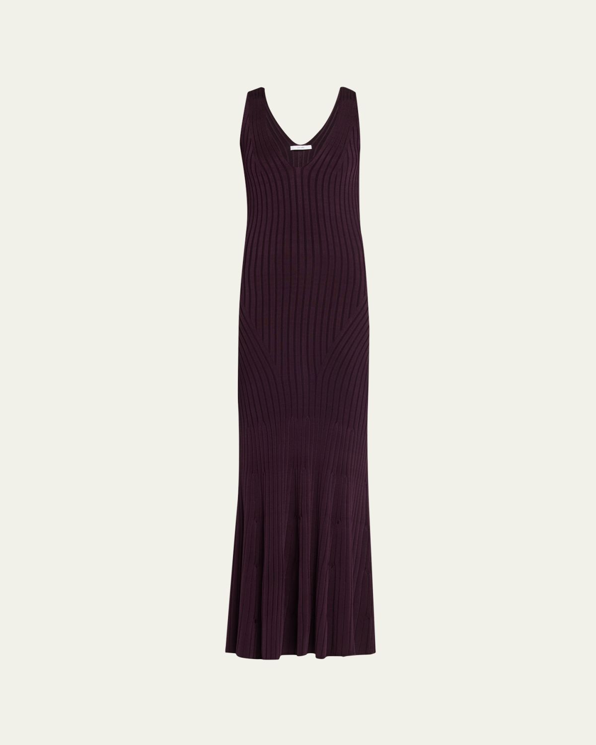 Adam Lippes Twyla Sleeveless Ribbed Midi Dress