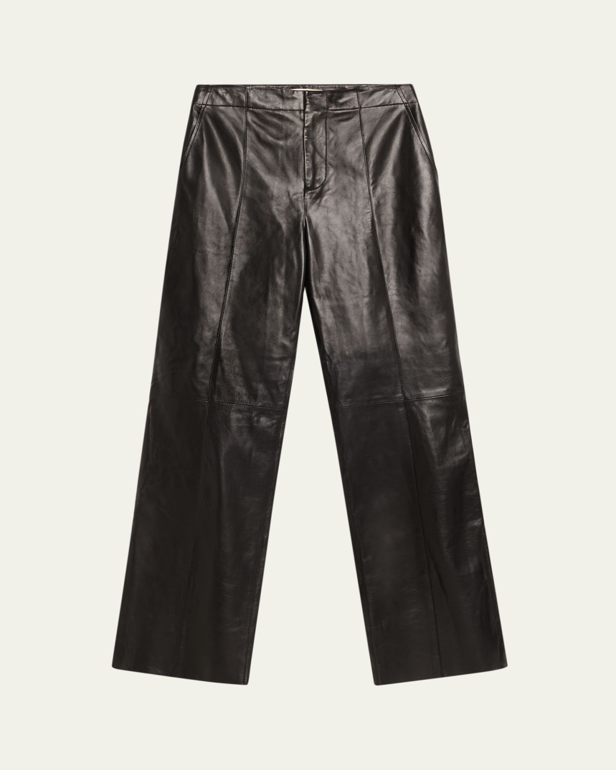 Ulla Johnson Tullia Leather Straight-Leg Trousers