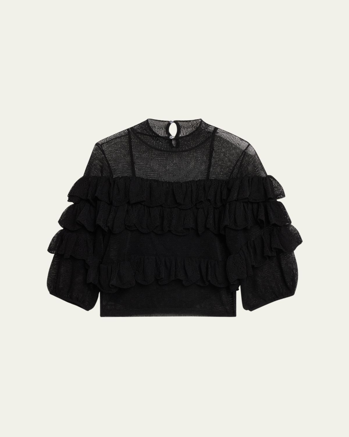 Ulla Johnson Corinna Mock-Neck Tiered Ruffle Top | Thumbnail 6 Ulla Johnson Corinna Mock-Neck Tiered Ruffle Top | Thumbnail 6
