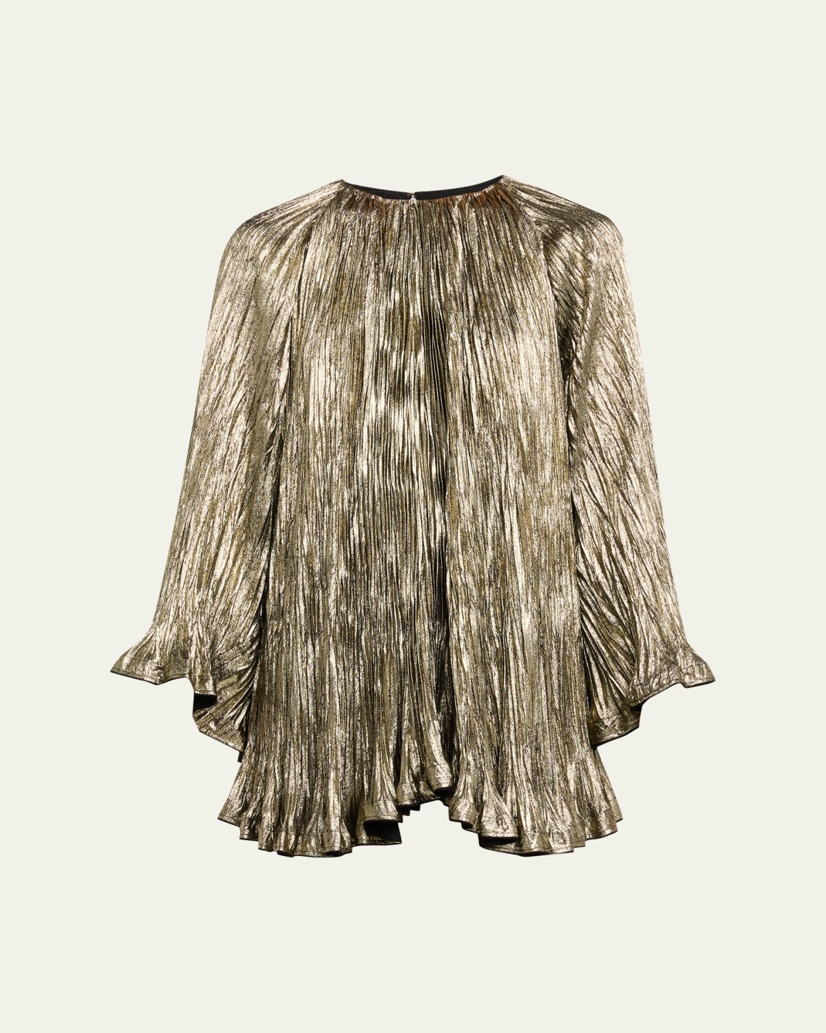 Ulla Johnson Claire Pleated Long-Sleeve Mini Dress