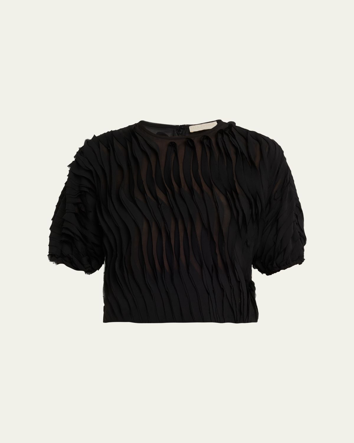 Ulla Johnson Vayda Semi-Sheer Ruffle Top