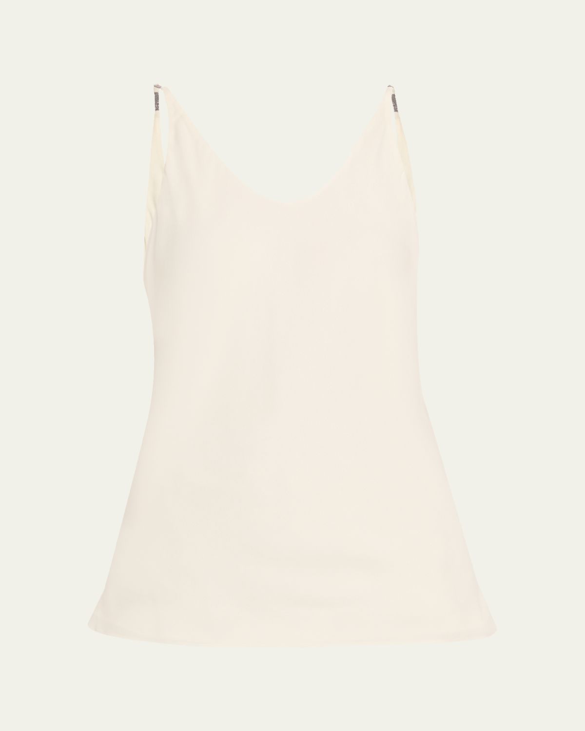 Brunello Cucinelli Silk Cowl-Backless Camisole Top