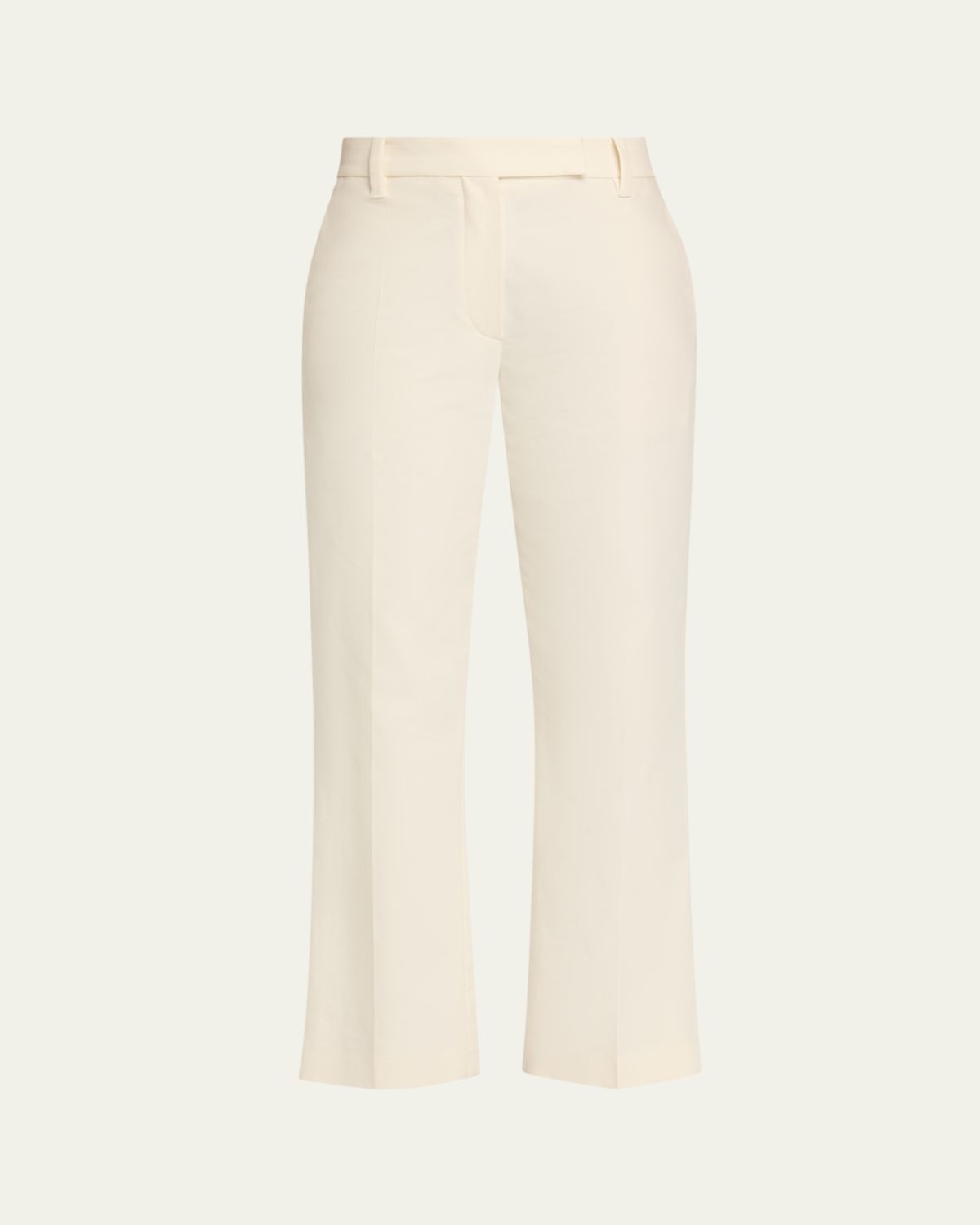 Brunello Cucinelli Stretch Cotton Gabardine Kickflare Ankle Cigarette Pants