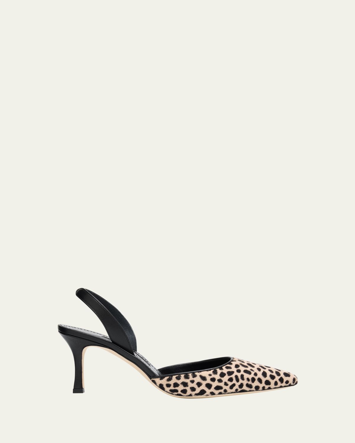 Manolo Blahnik 70mm Carolyne Calf Hair Slingback Pumps