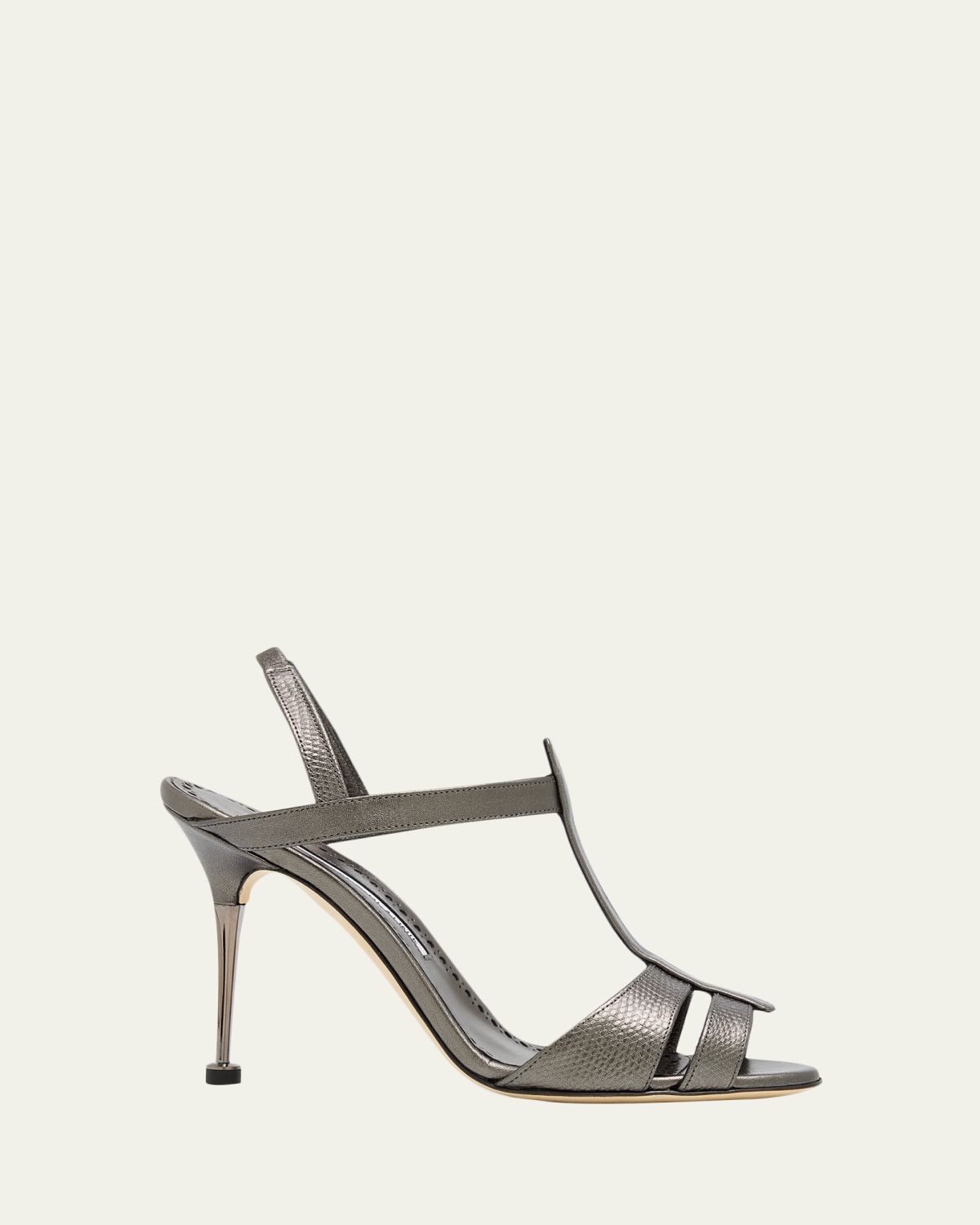 Manolo Blahnik 105mm Retaux Leather Sandals