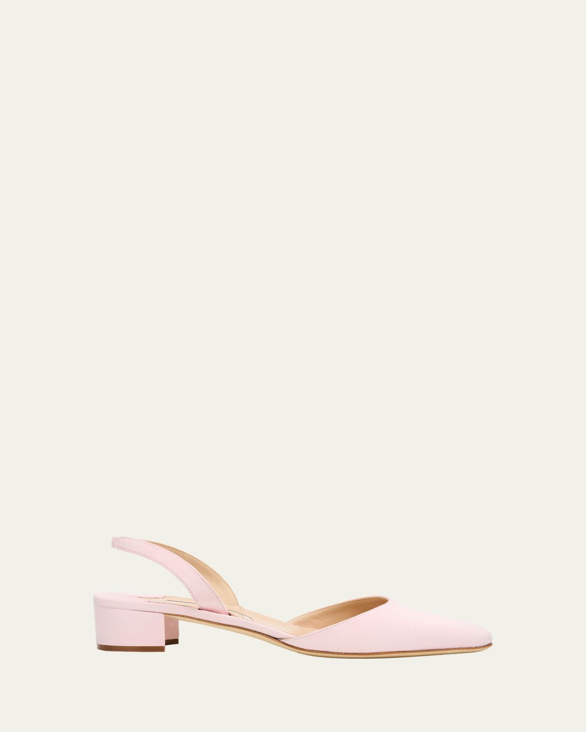 Manolo Blahnik 30mm Aspro Suede Slingback Pumps