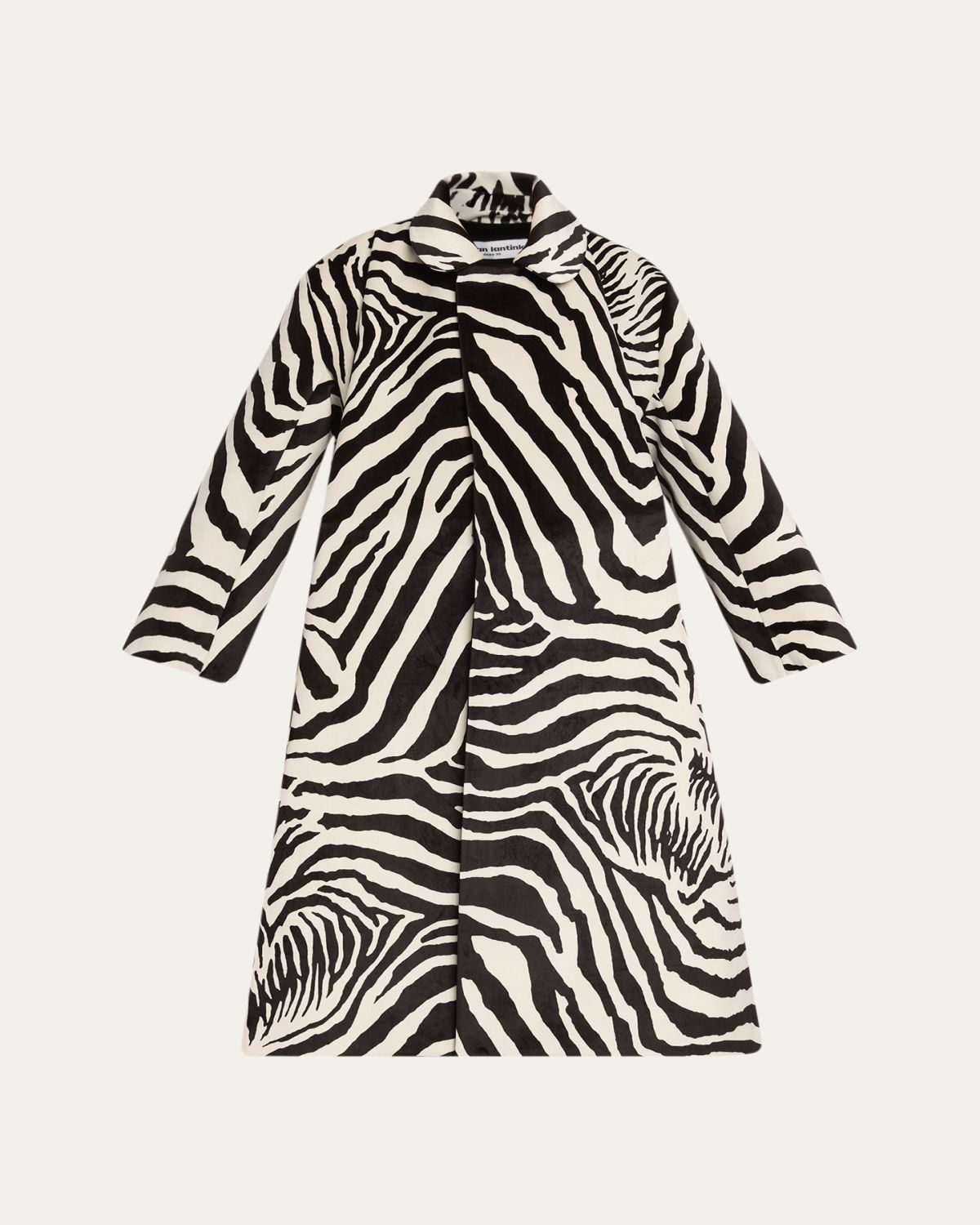 Duran Lantink Sculptured Zebra-Print Velvet Oversized Coat