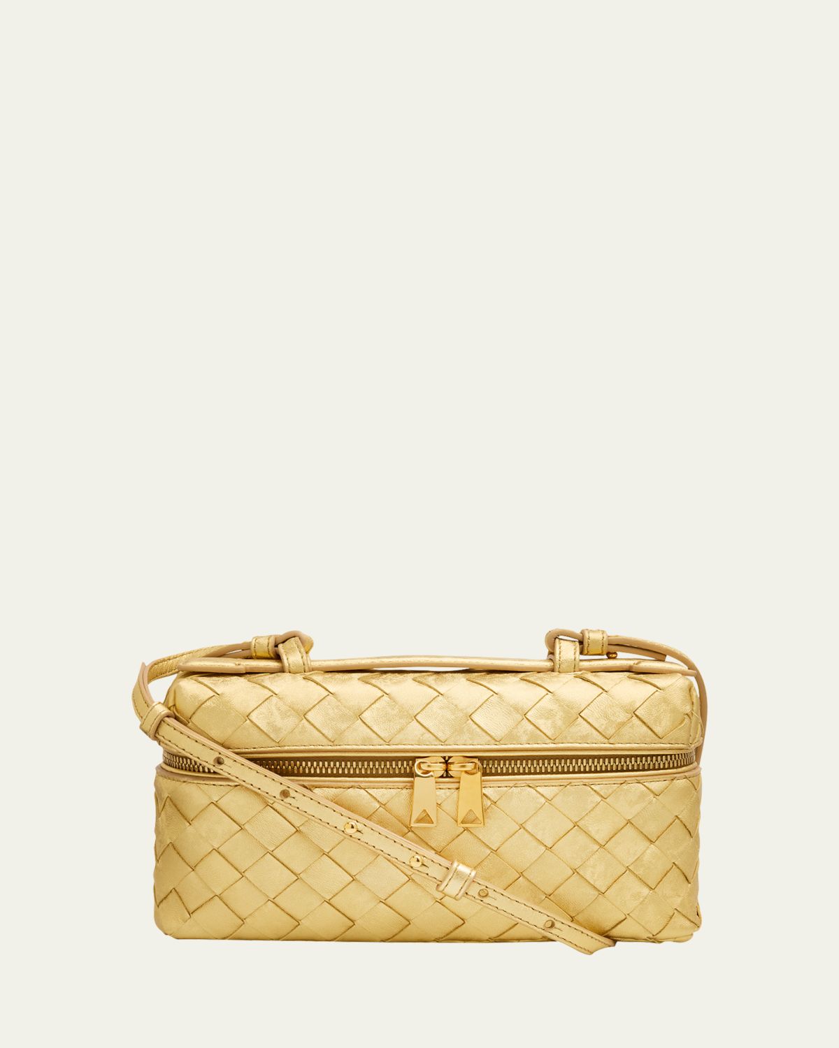Bottega Veneta Bang Bang Laminated Leather Vanity Crossbody Bag