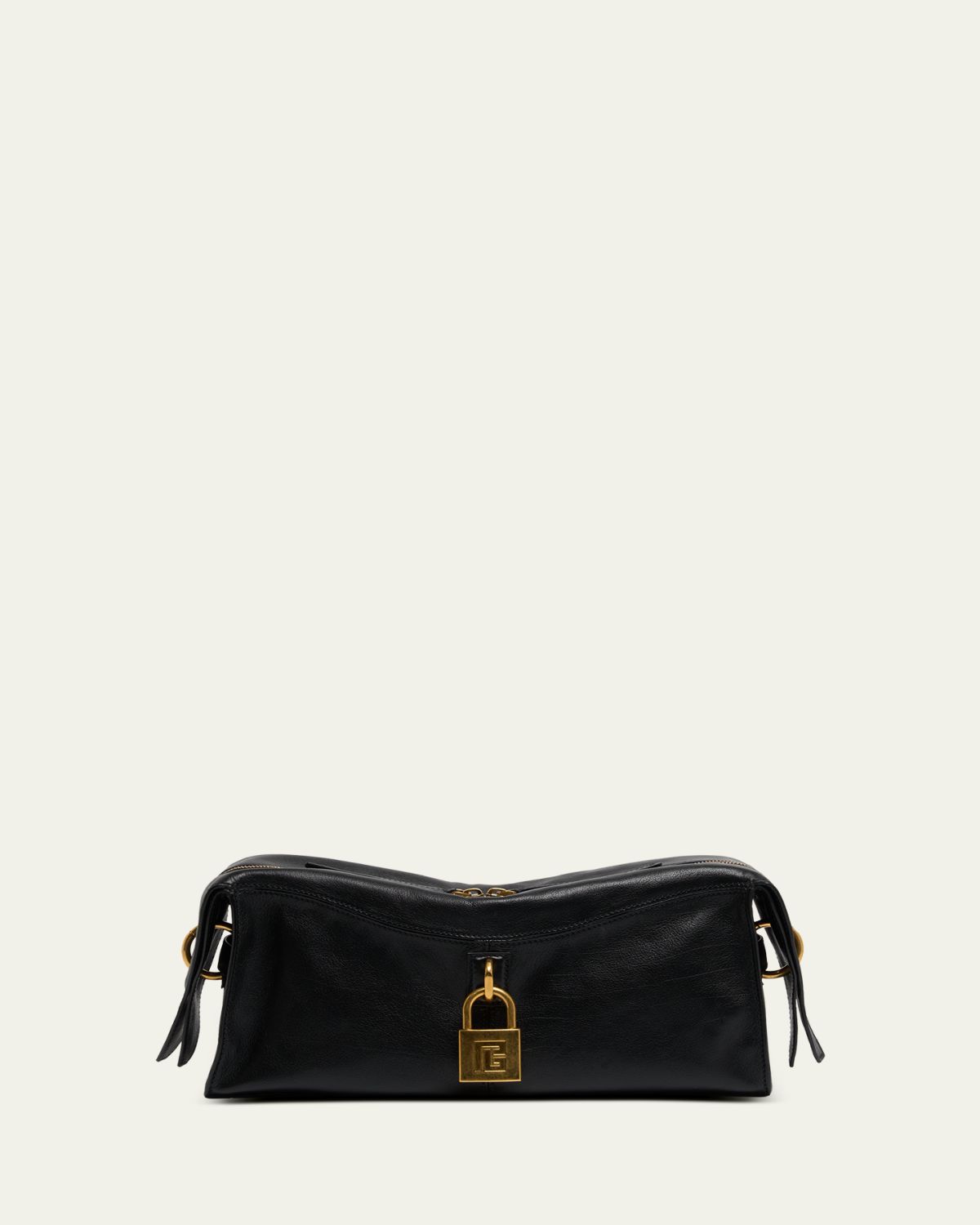 Balmain Pulse Padlock Crossbody Bag in Leather