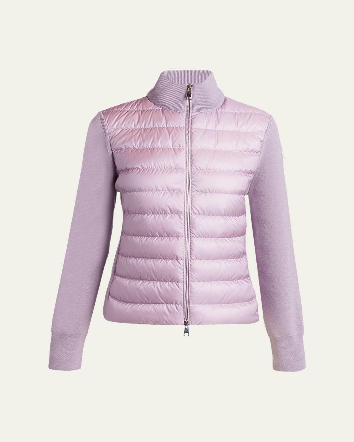 Moncler Padded Wool Zip-Up Cardigan