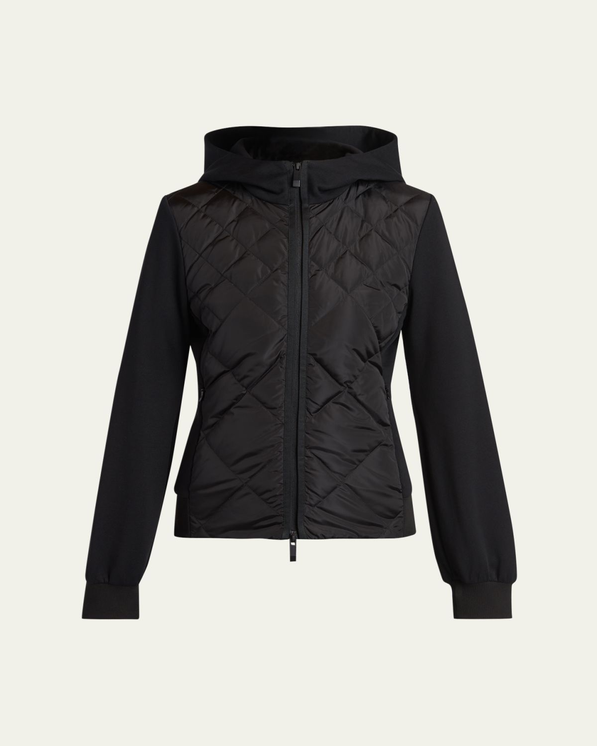 Moncler Cotton Fleece Padded Zip-Up Hoodie