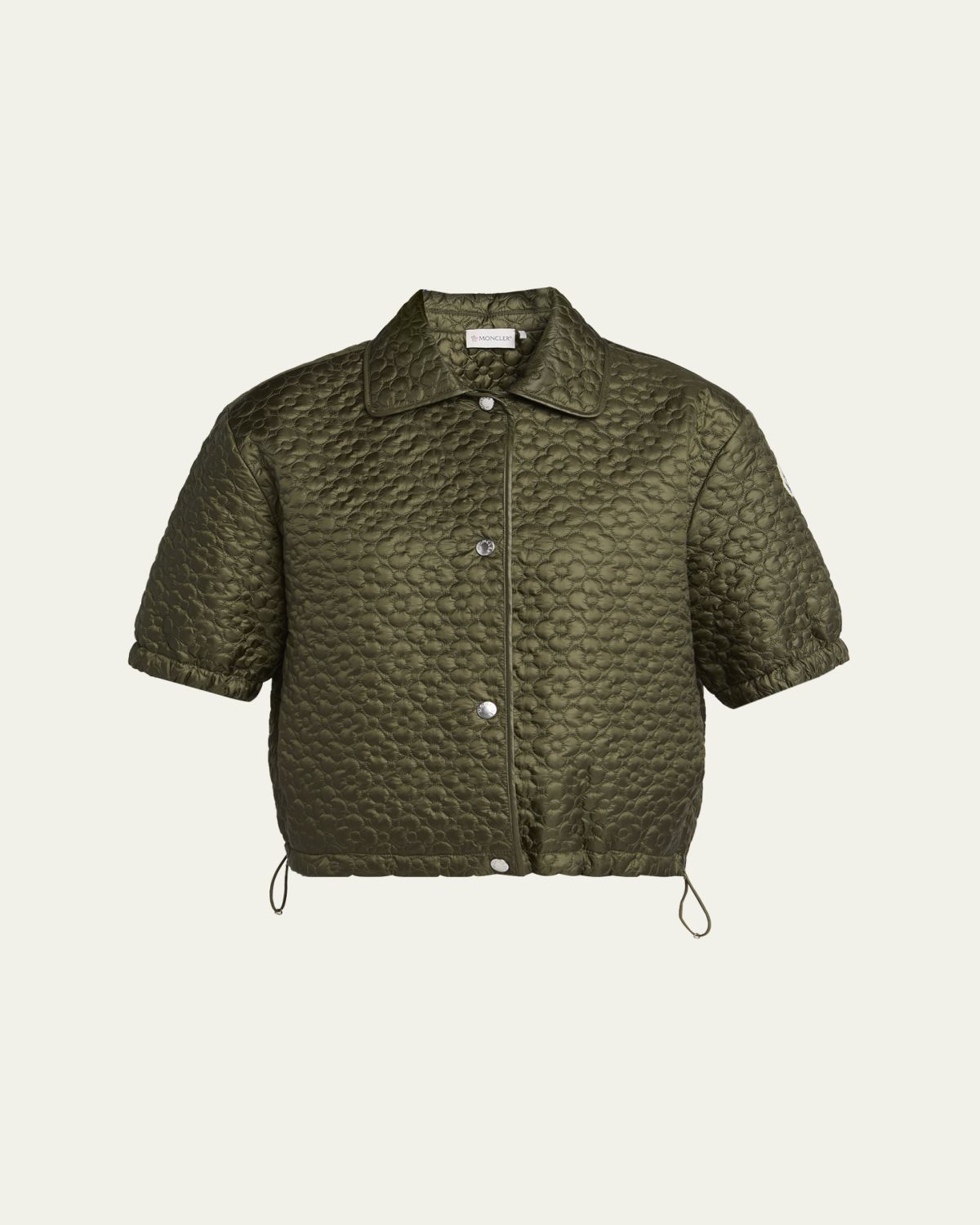 Moncler Floral-Quilted Short-Sleeve Padded Shirt | Thumbnail 6 Moncler Floral-Quilted Short-Sleeve Padded Shirt | Thumbnail 6