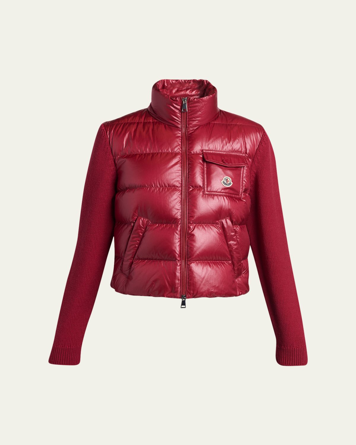 Moncler Padded Zip-Up Wool Cardigan | Thumbnail 6 Moncler Padded Zip-Up Wool Cardigan | Thumbnail 6