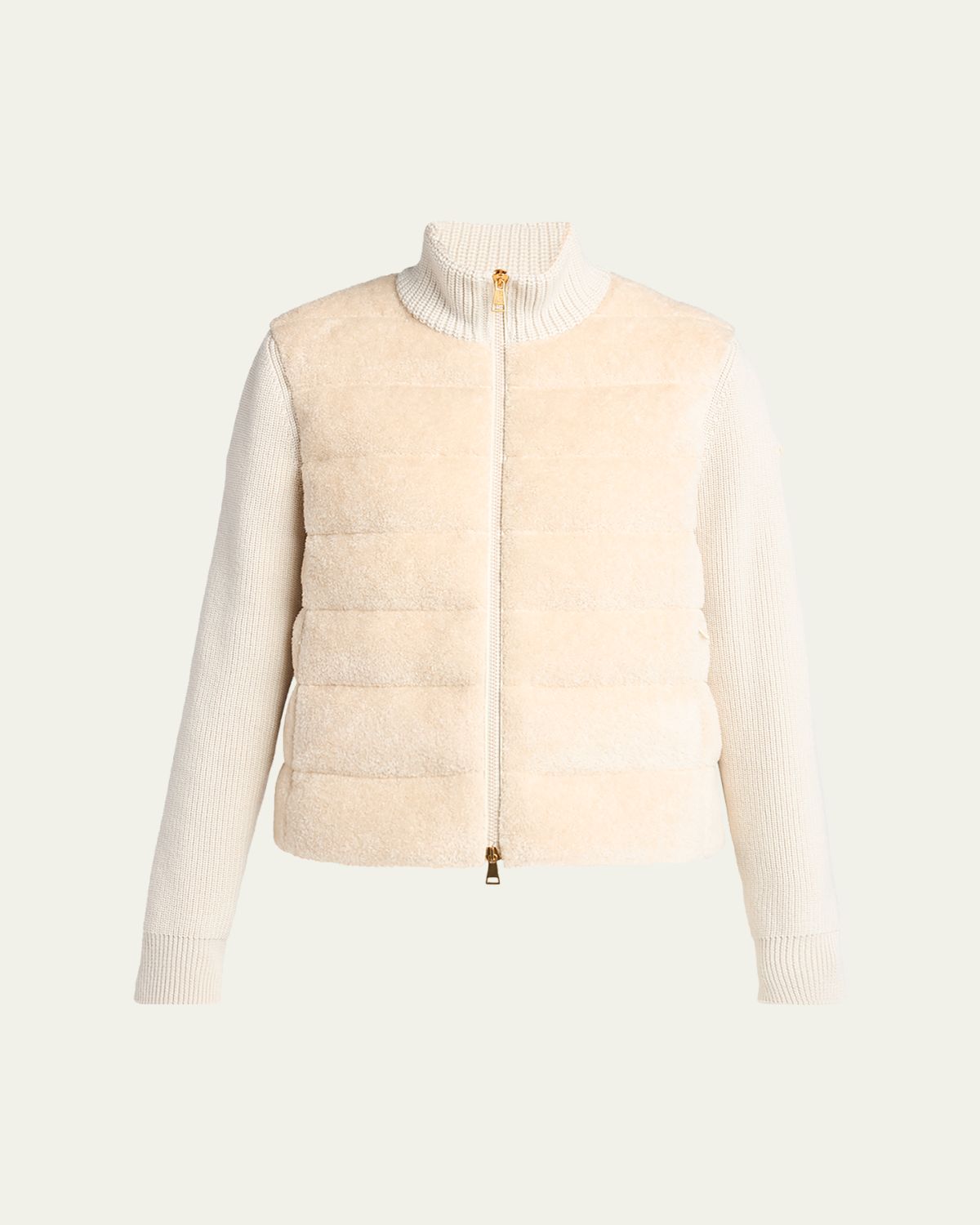 Moncler Padded Teddy & Wool Cardigan