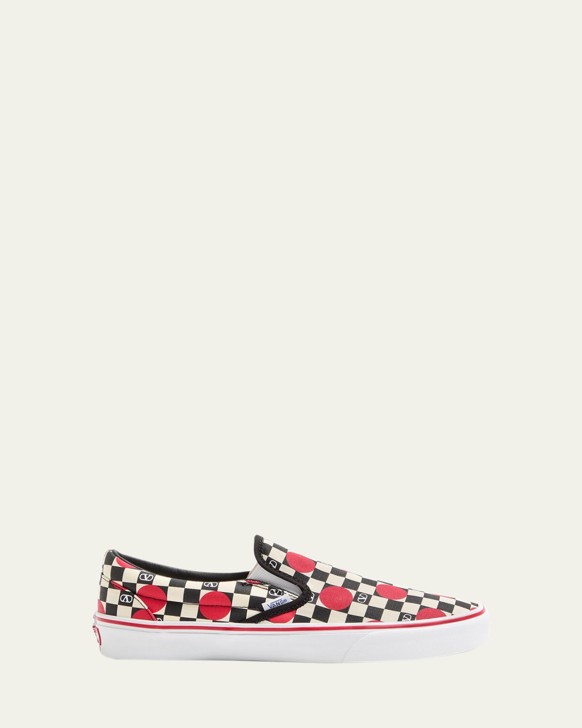 Valentino Garavani x Vans Men's Big Dots & VLogo Checkerboard Classic Slip-On Sneakers