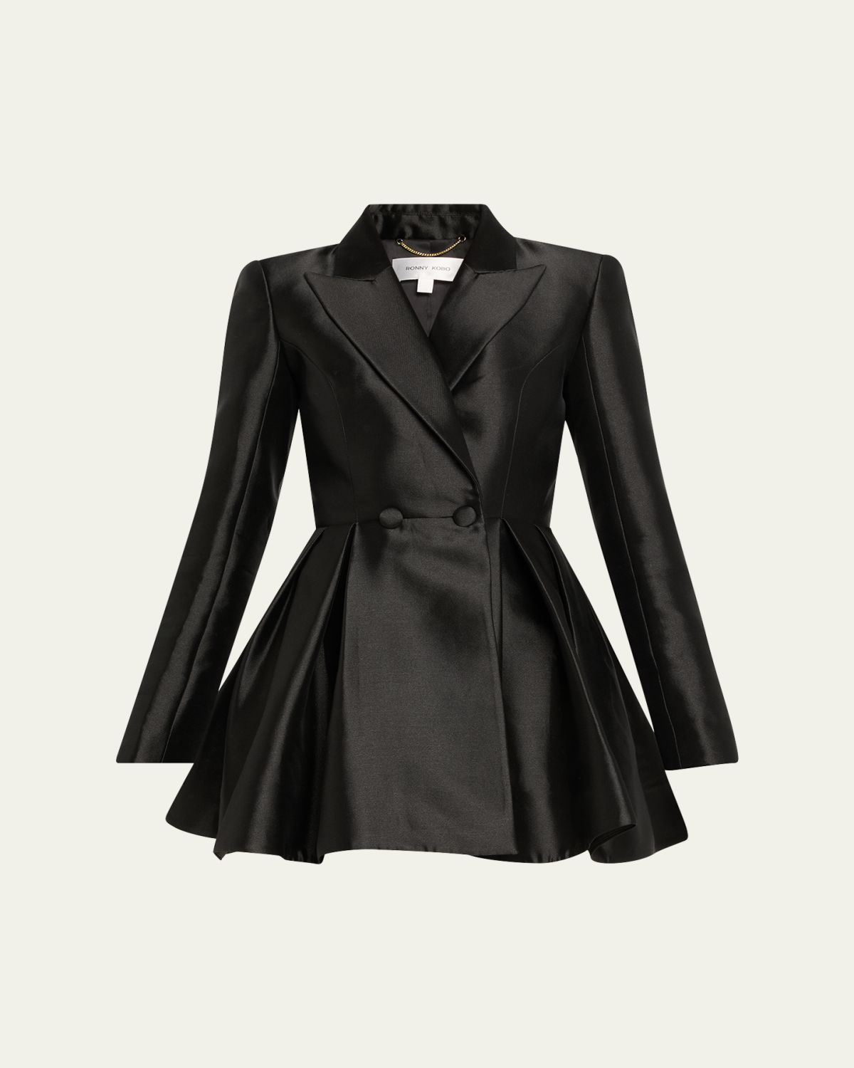 Ronny Kobo iley Pleated Fit-&-Flare Blazer ini Dress