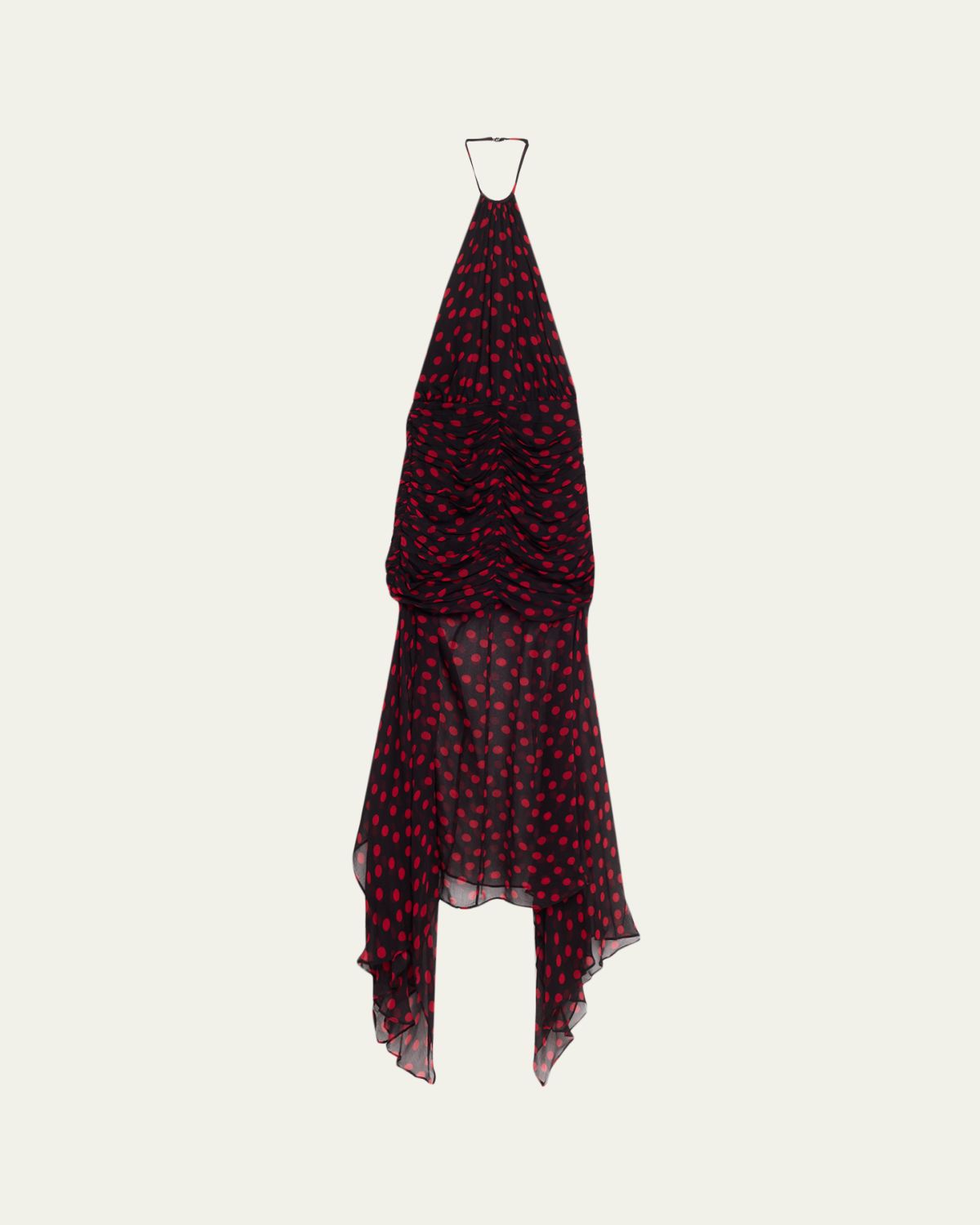 Ronny Kobo Lovisa Polka Dot Halter Dress