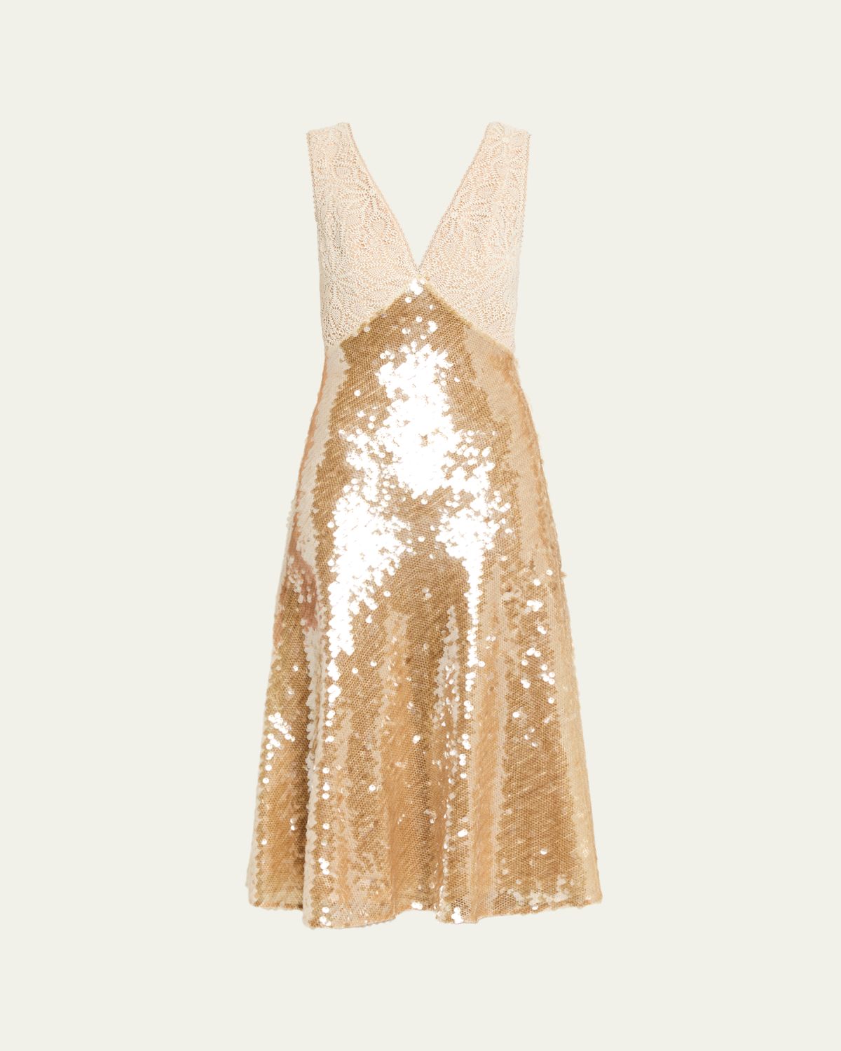 Ronny Kobo Kassie Low-Back Lace & Sequin Midi Dress