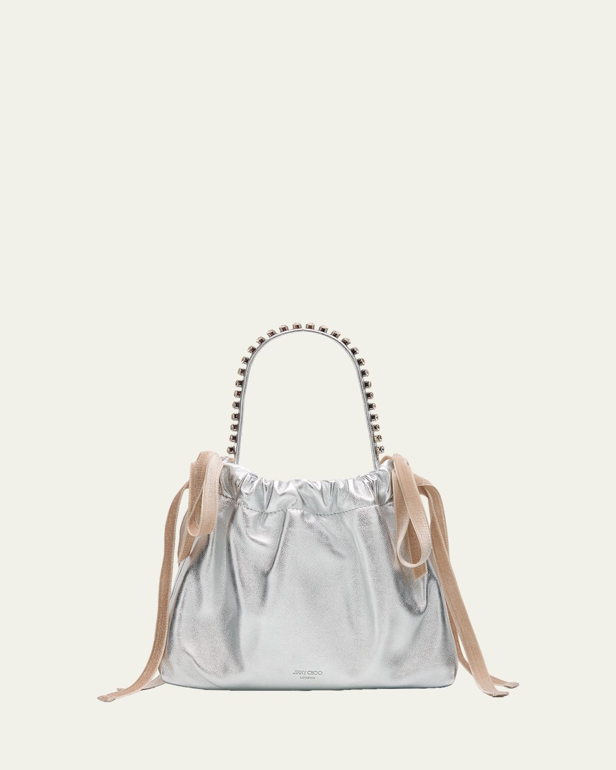 Jimmy Choo Mini Metallic Leather Top-Handle Bag