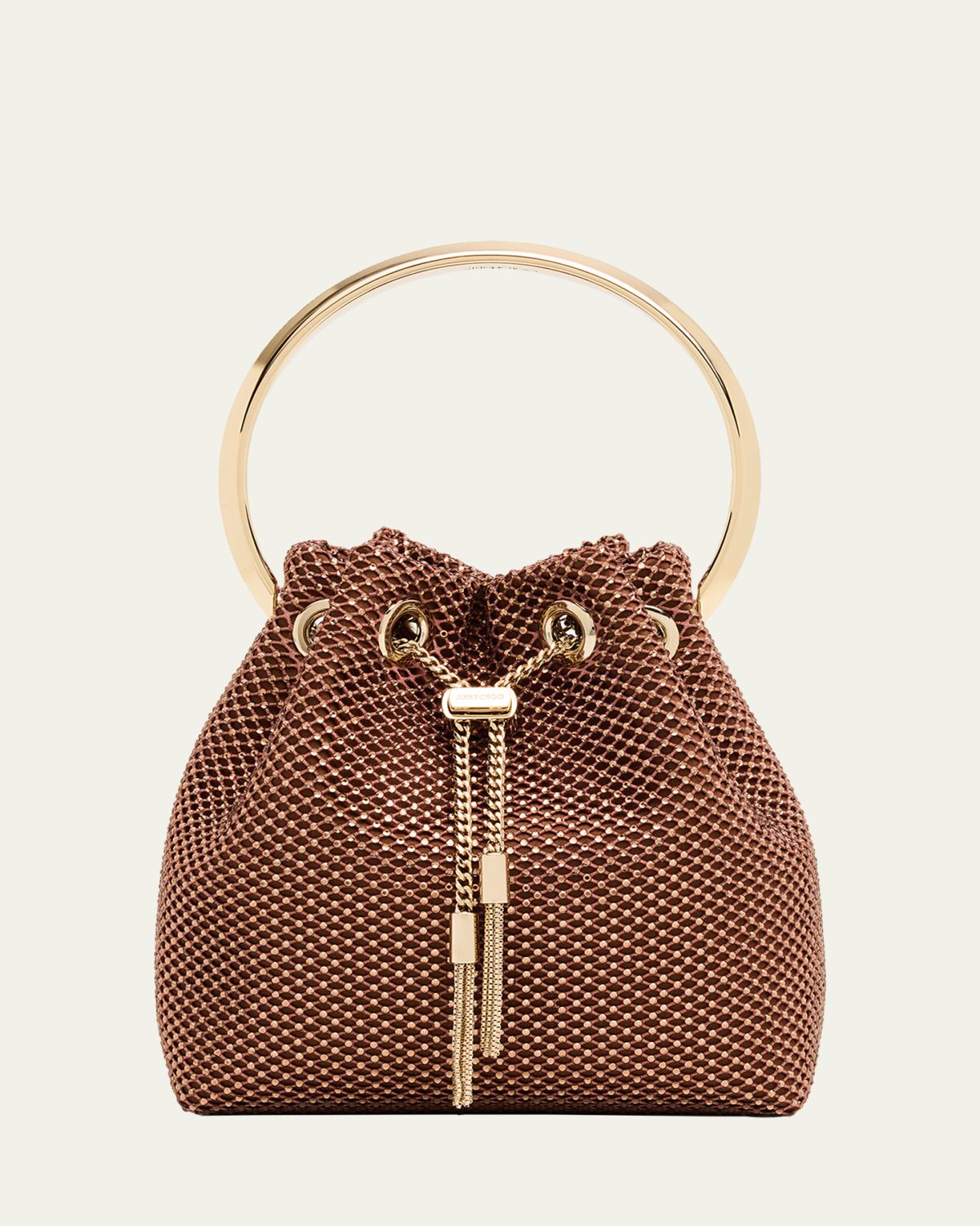 Jimmy Choo Bon Bon Crystal Mesh Top-Handle Bag
