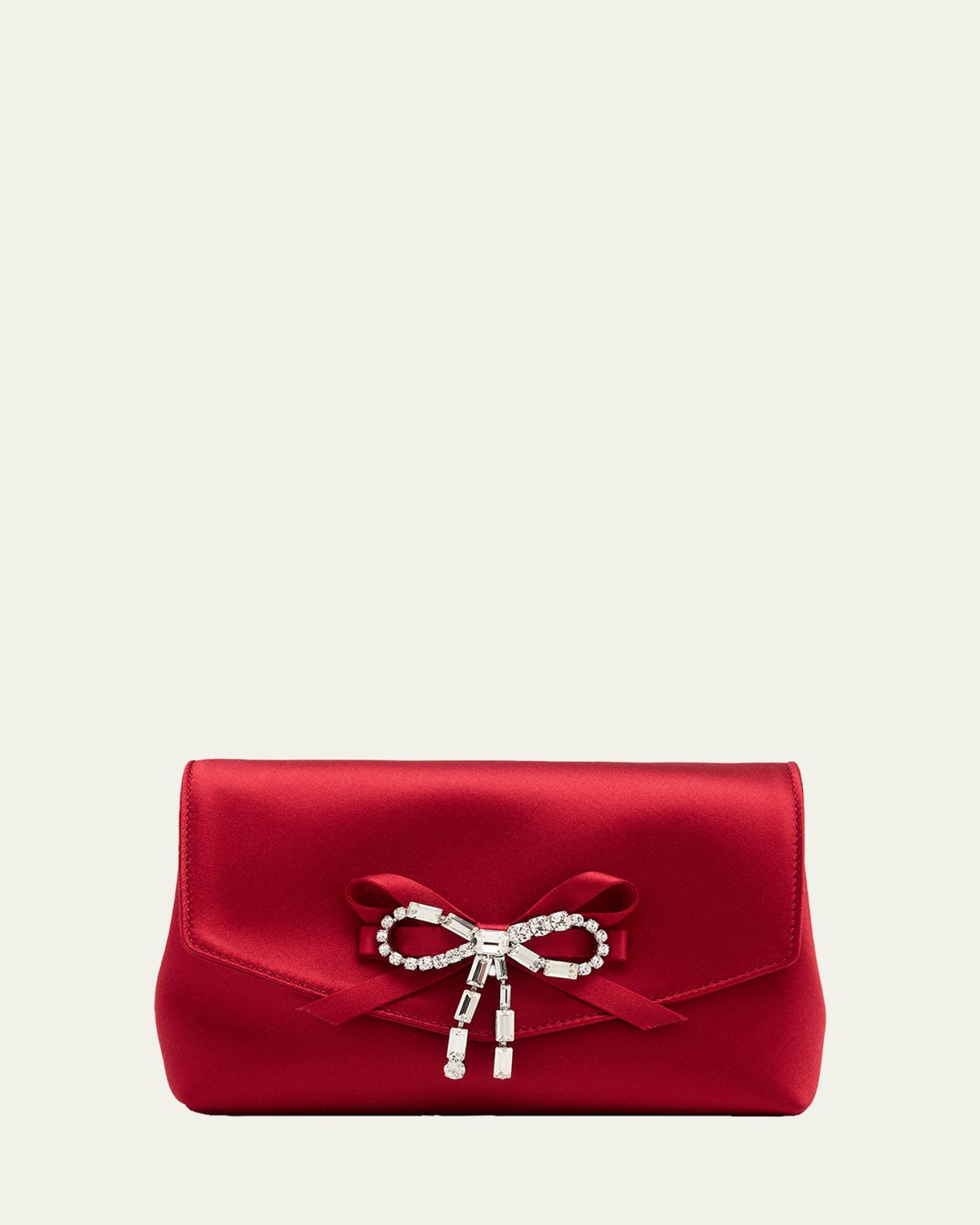 Jimmy Choo Mini Crystal Bow-Embellished Satin Crossbody Bag