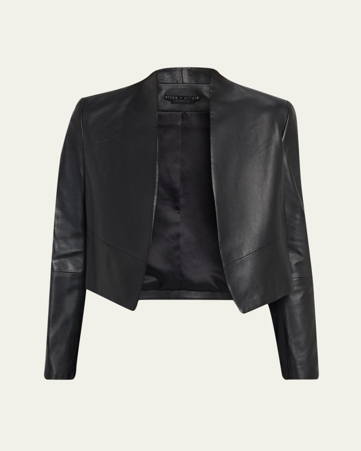 ALICE + OLIVIA New Harvey Leather Open-Front Jacket | Thumbnail 6