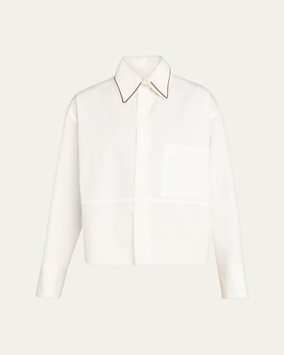 Plan C Detachable Double Collar Button-Down Shirt