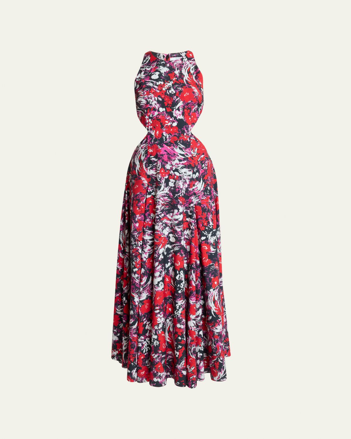 Givenchy Floral-Print Cutout Sleeveless Maxi Dress