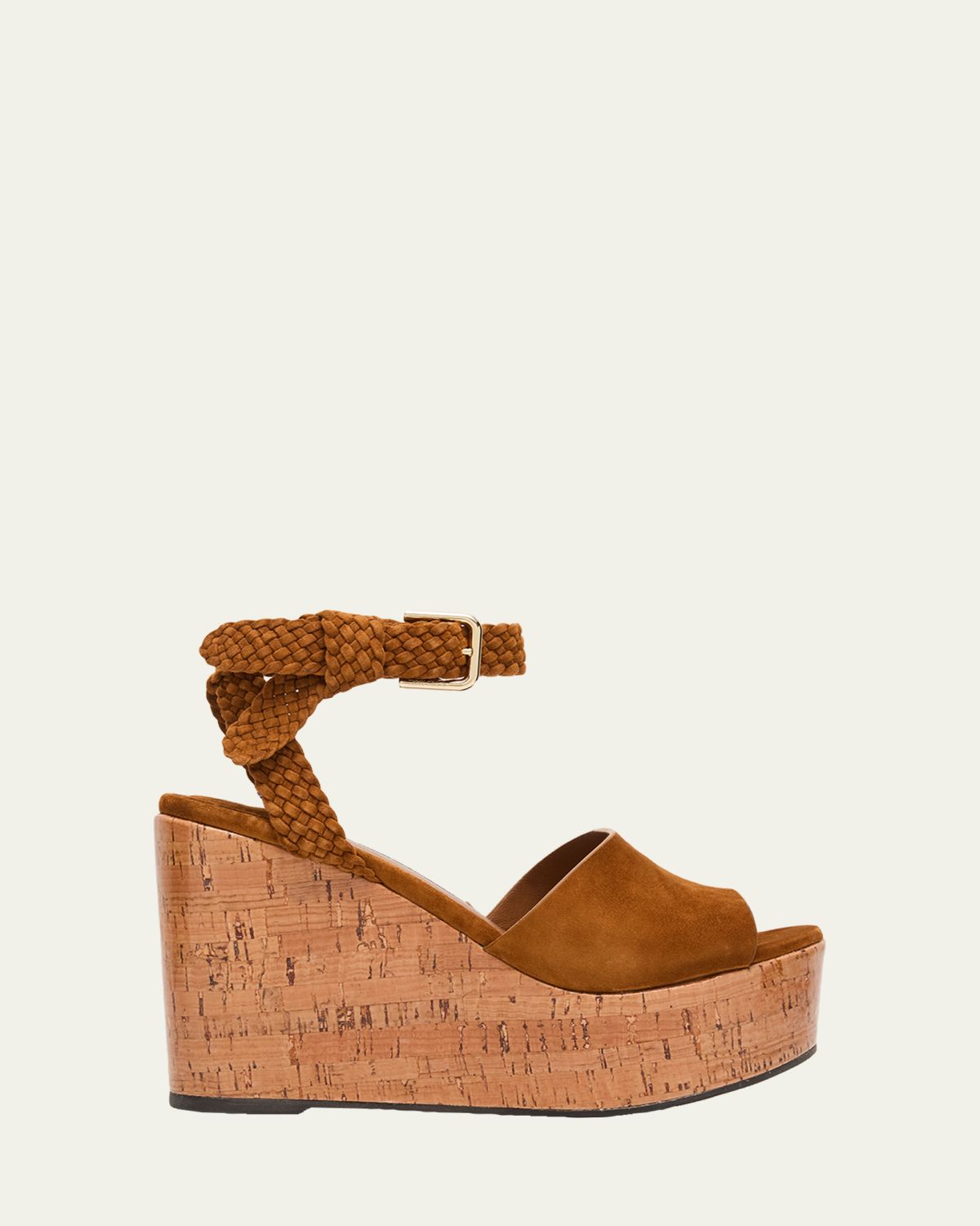 Jimmy Choo 100mm Jori Suede Platform Wedge Sandals