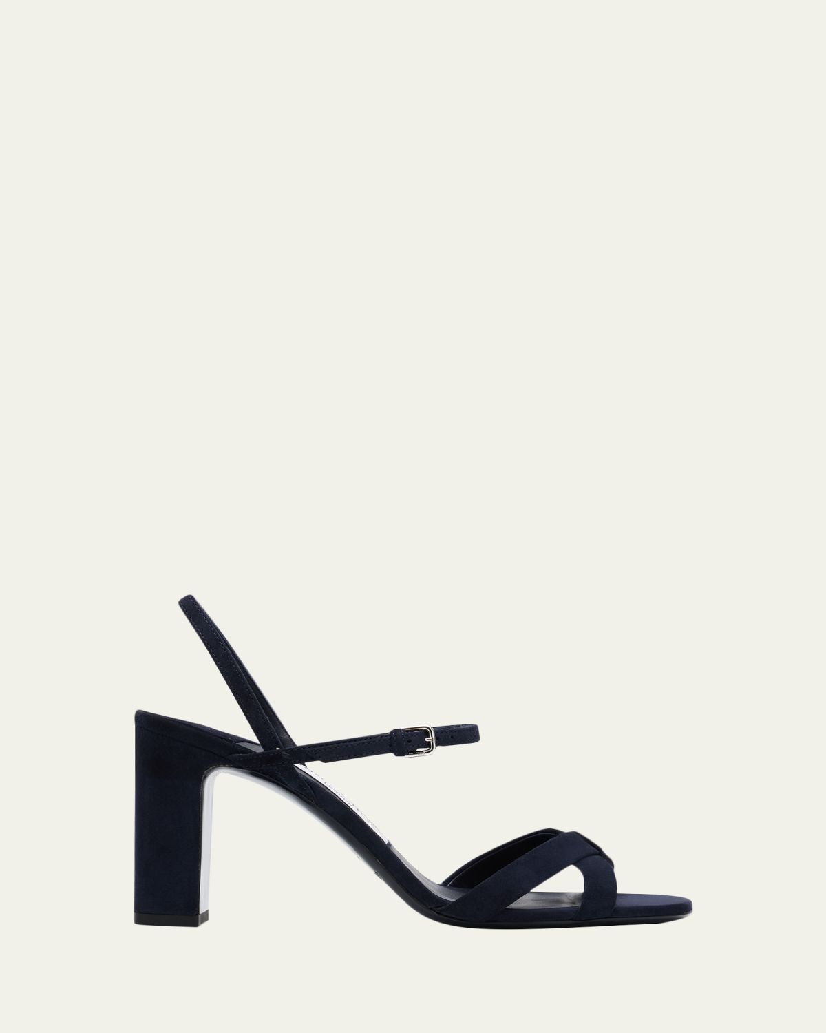 Jimmy Choo 85mm Elsy Suede Block-Heel Sandals