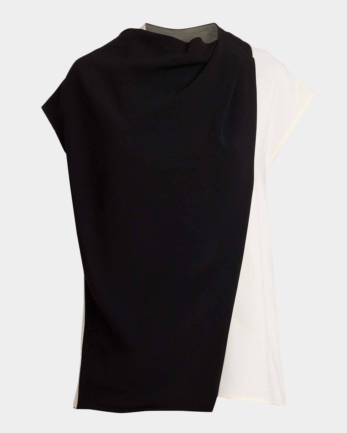 Proenza Schouler Elsa Draped Matte Crepe Top