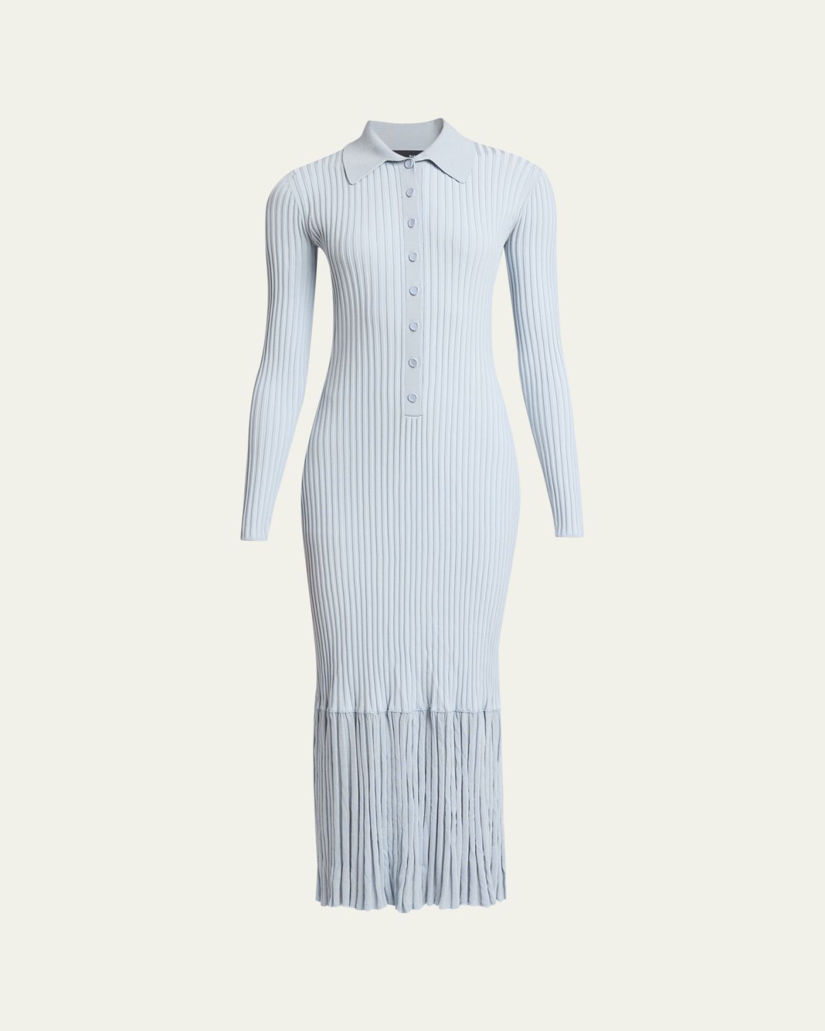 Proenza Schouler Luiza Rib-Knit Long-Sleeve Dress