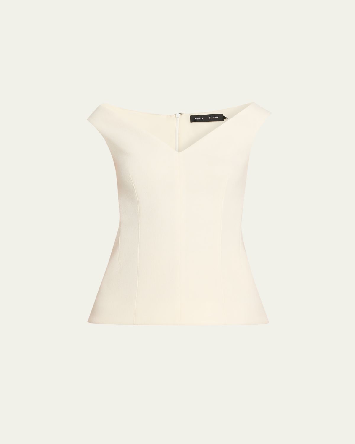 Proenza Schouler Mariam Wool Scuba V-Neck Top
