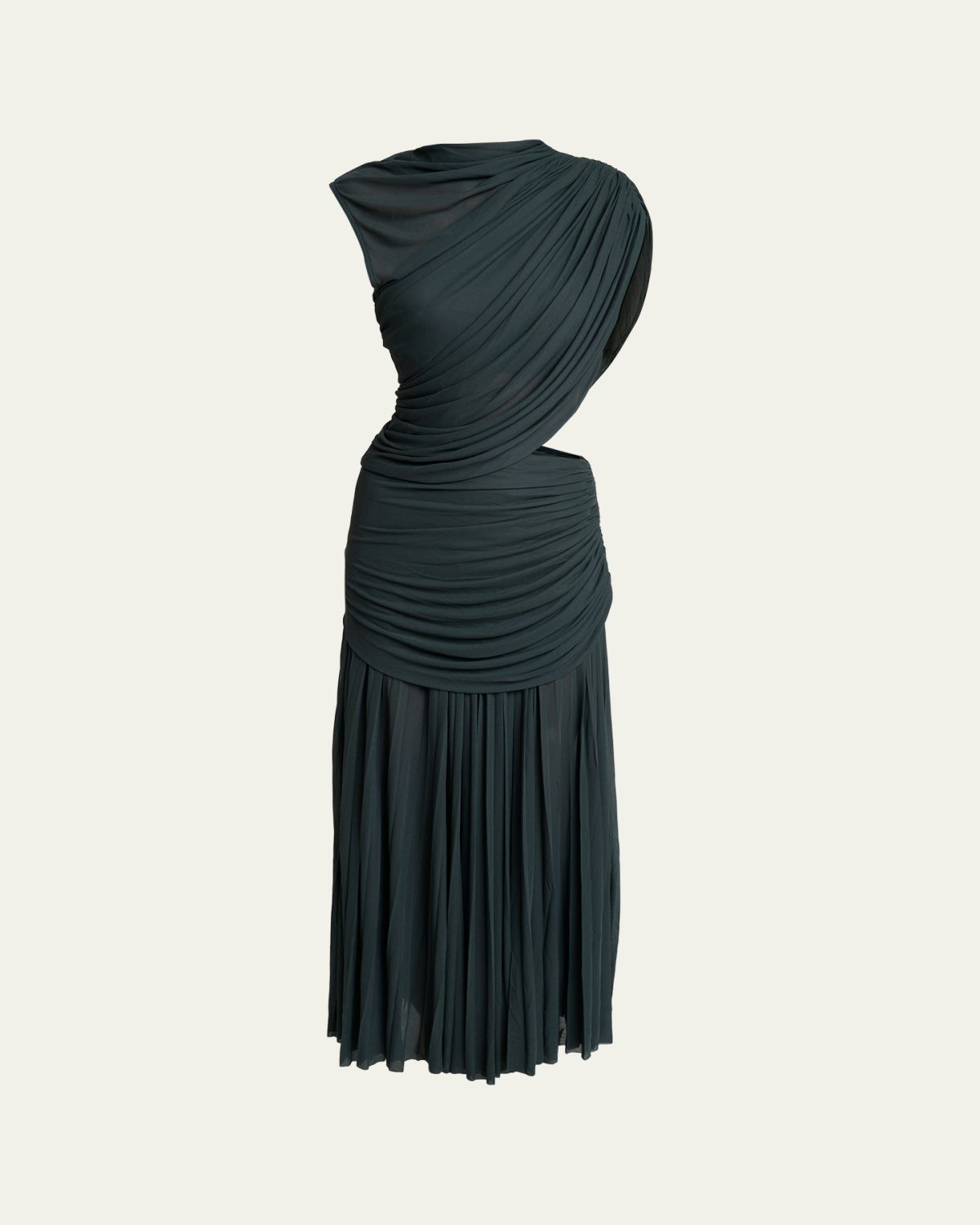 Proenza Schouler Irma Draped Gauzy Jersey Dress