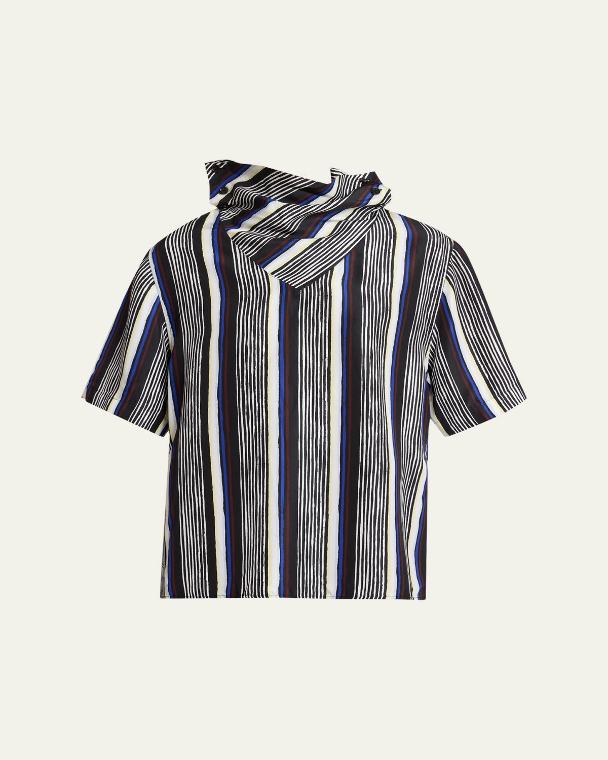 Proenza Schouler Amira Stripe Silk Top