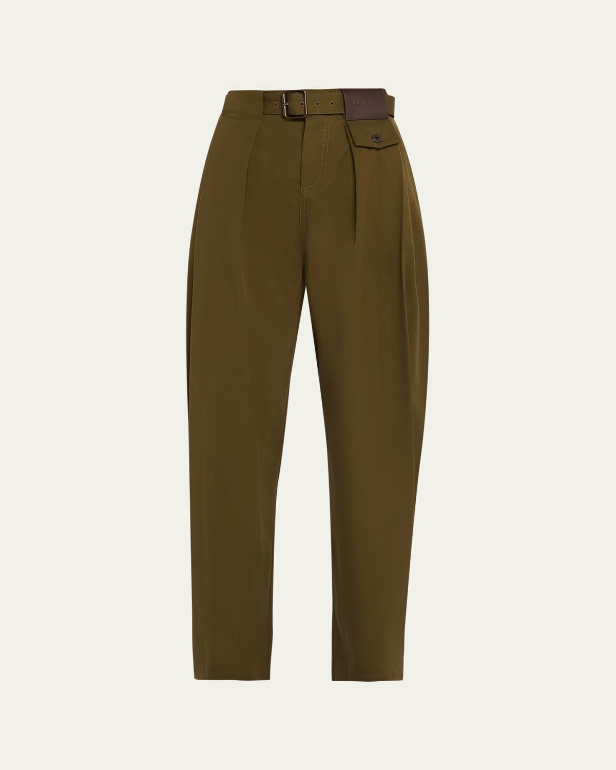 Loewe Cotton and Silk Straight-Leg Trousers