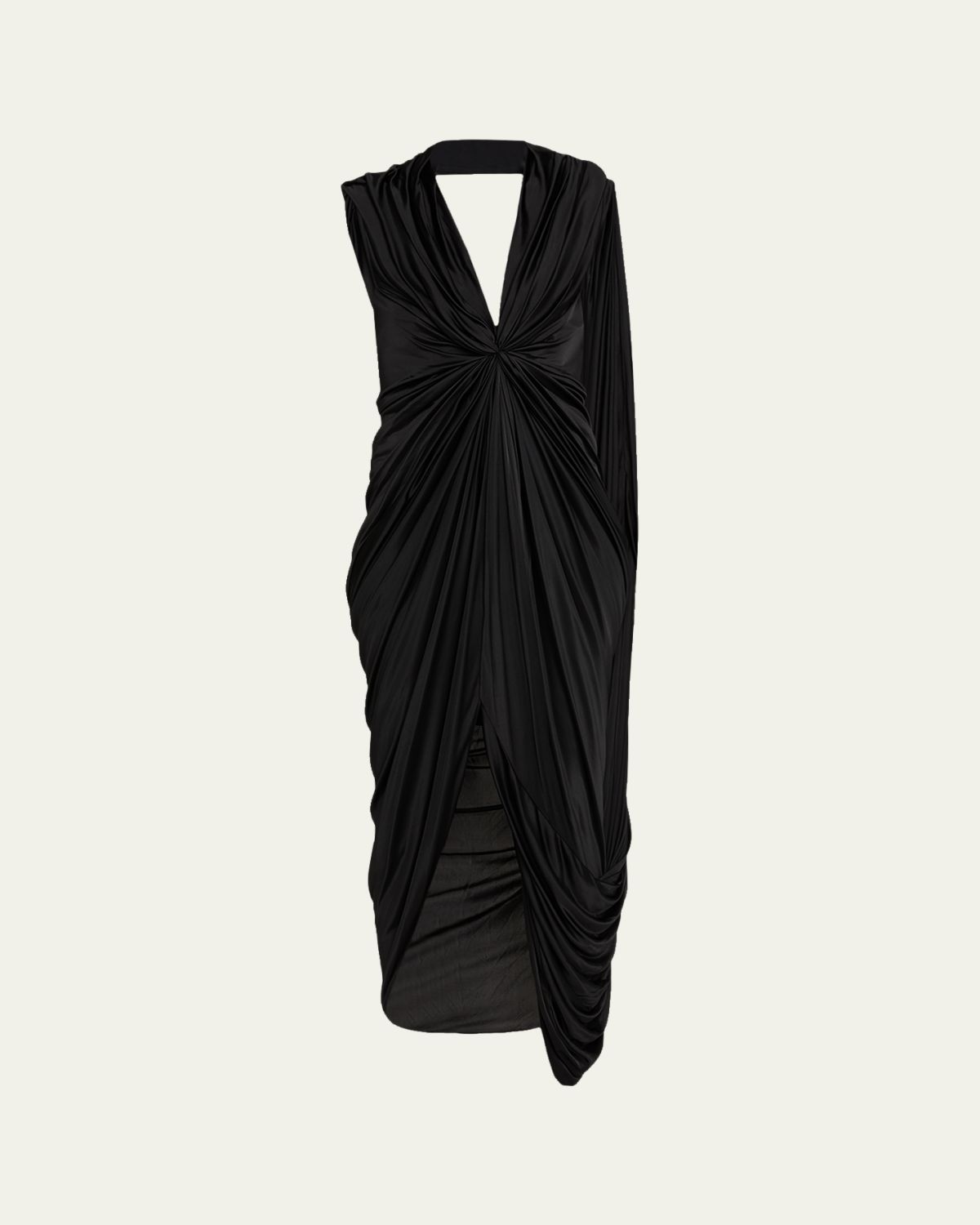 Loewe Draped Asymmetric Looped-Panel Dress