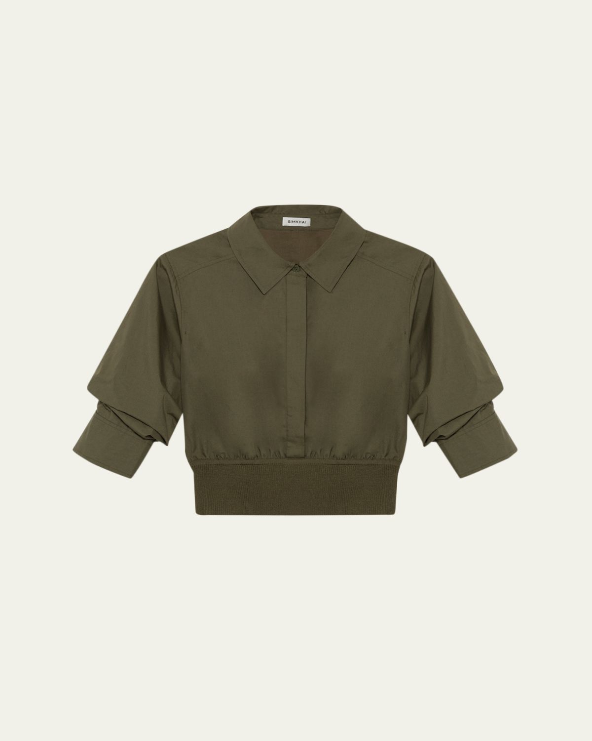 SIMKHAI Stiles Knit Cotton Shirt