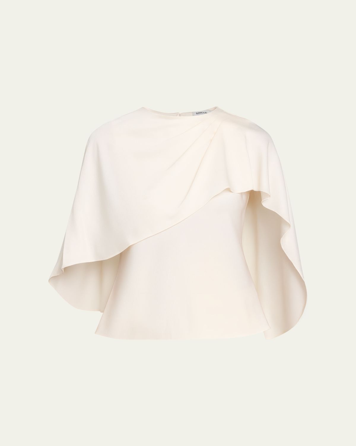 SIMKHAI Eliora Satin Cape Top