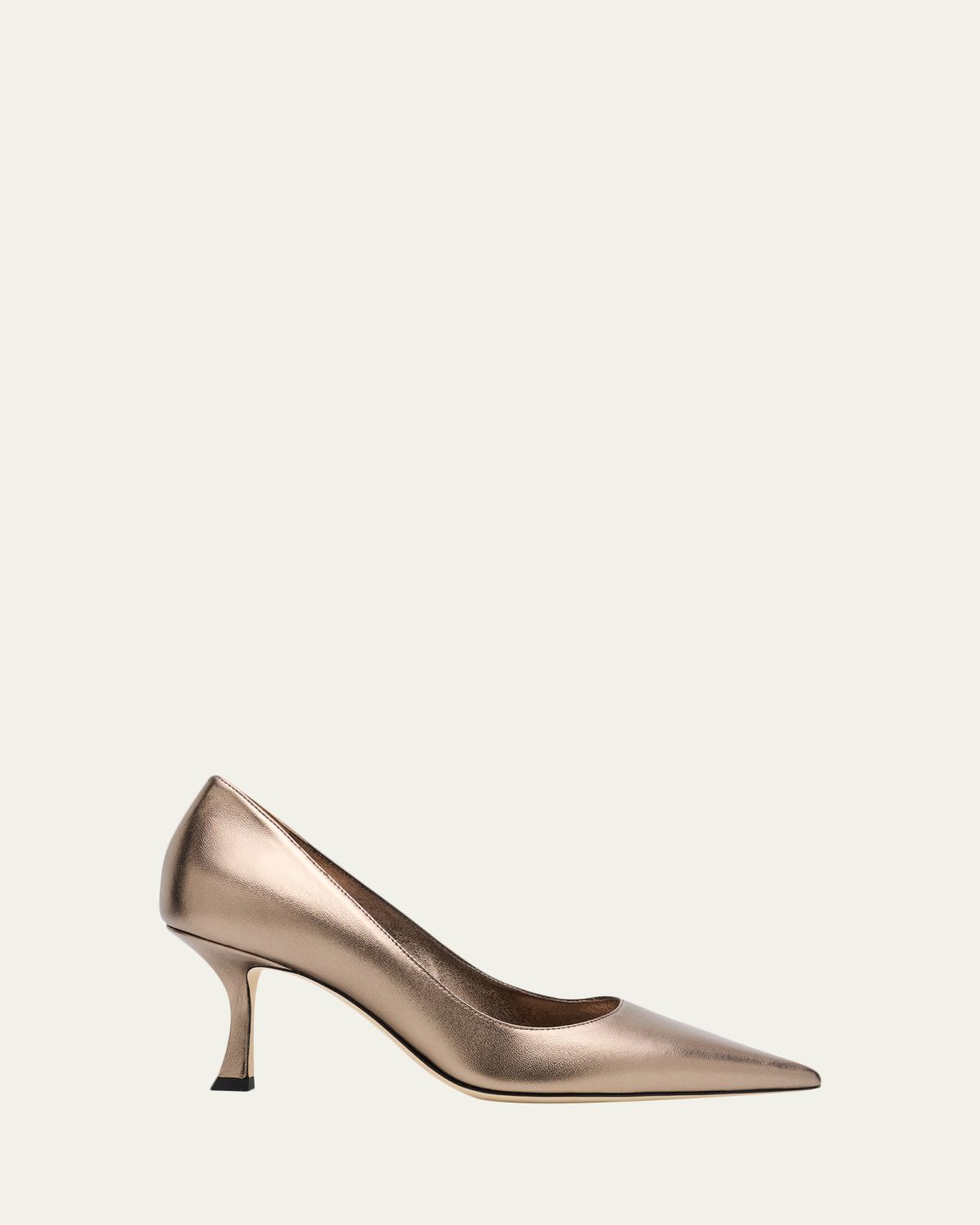 Jimmy Choo 70mm Auria Metallic Leather Pumps
