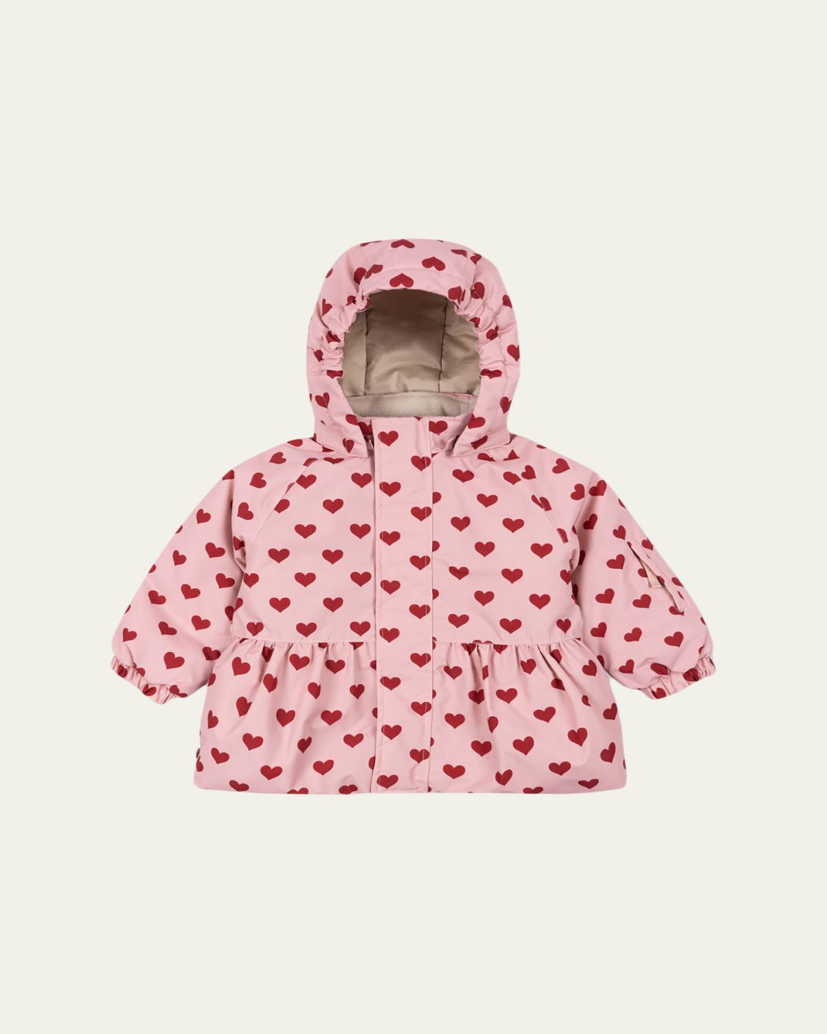 Konges Slojd Girl 's Mismou Cherry-Print Hooded Ski Jacket, Size 18M-10