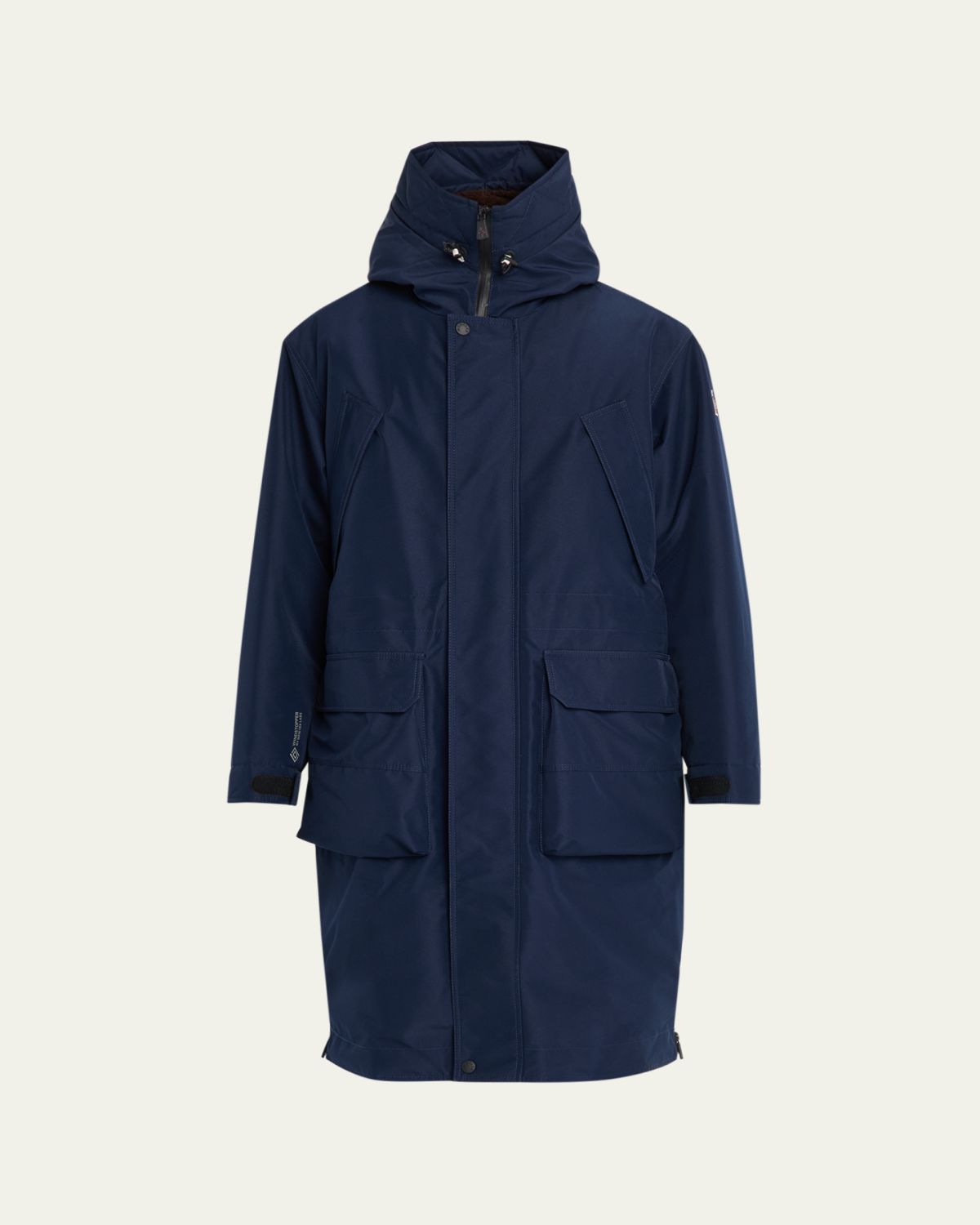 Moncler Foux Laminate Hooded Long Insulated Ski Jacket - Men's Sport