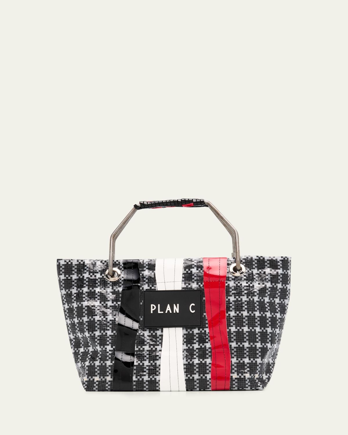 Plan C Small Woven Shopping Tote Bag