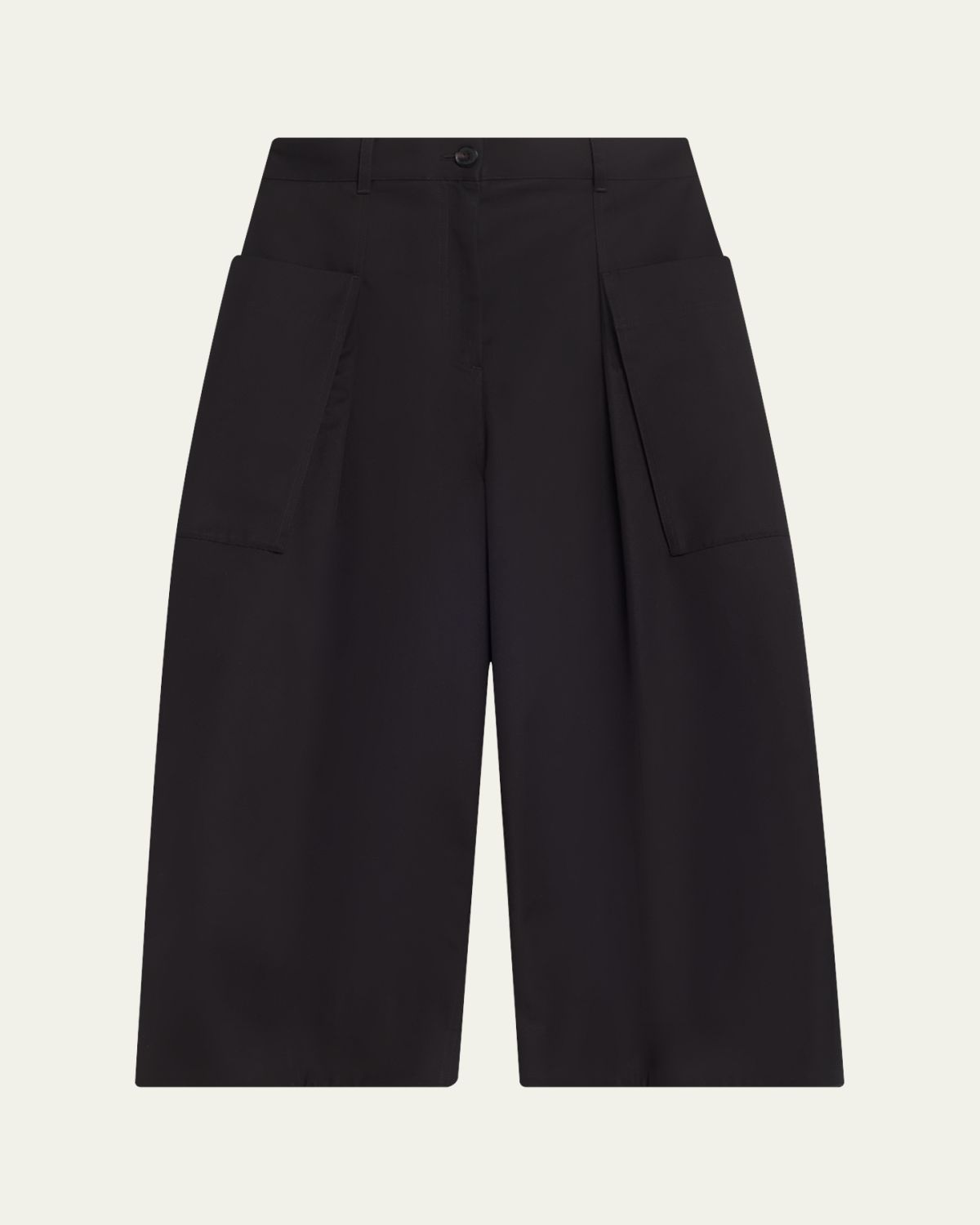 Loewe Pleated Wide-Leg Cropped Trousers