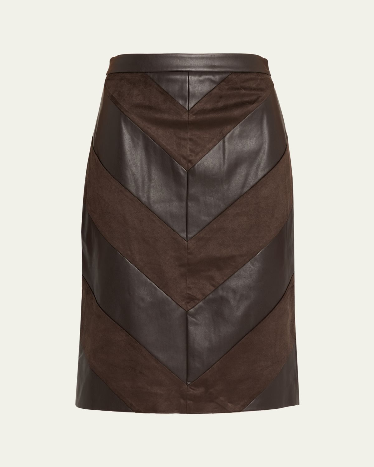 L'Agence Erma Chevron Faux Leather Pencil Skirt