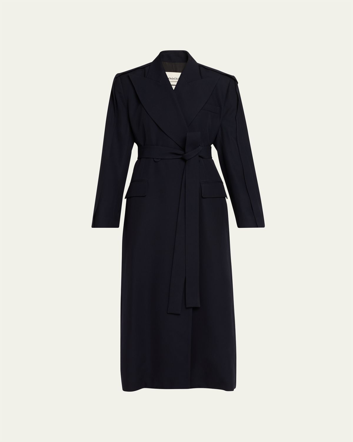anOnlyChild Jean Double-Breasted Wool Long Robe Coat | Thumbnail 6