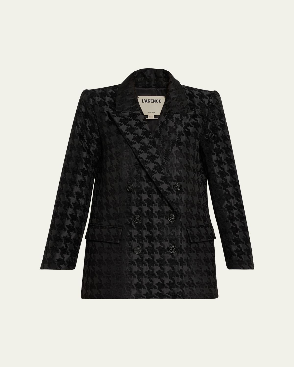 L'Agence Cambrie Oversized Houndstooth Blazer